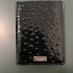 Kate Spade passport protector. Ostrich leather case.